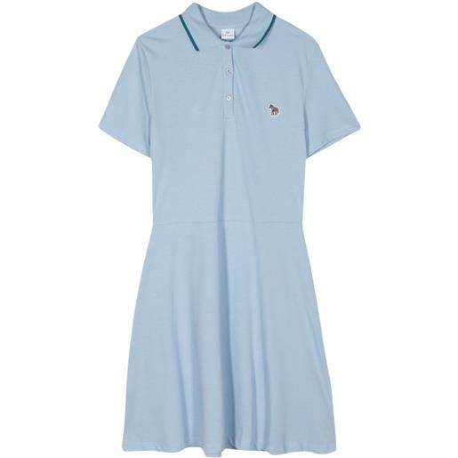 PS Paul Smith zebra-appliqué cotton tennis dress - blu