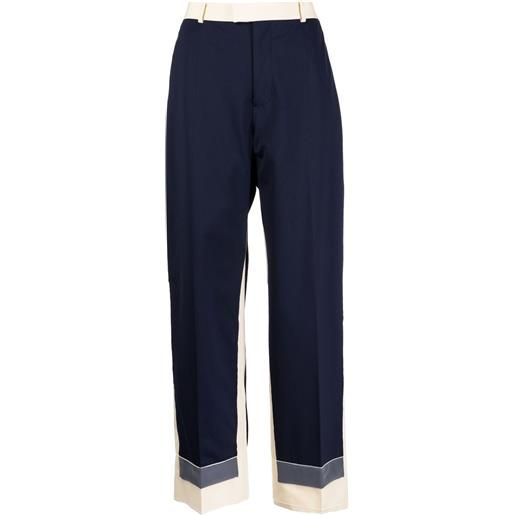 Undercover two-tone tailored trousers - blu