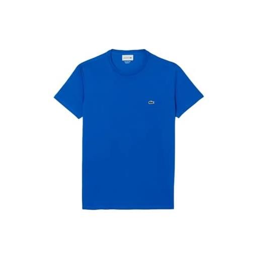 Lacoste uomo t-shirt crew logo, blu, s
