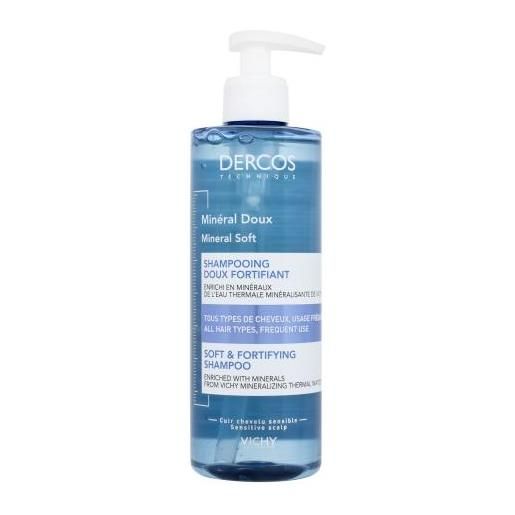 Vichy dercos mineral soft 400 ml shampoo minerale rinforzante per tutti i tipi di capelli per donna