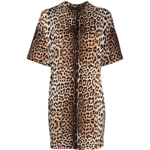 Roberto Cavalli abito leopardato - toni neutri