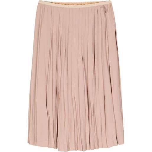 Nº21 high-waisted pleated midi skirt - rosa