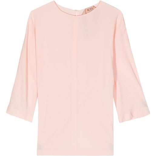 Nº21 twist-detail round-neck blouse - rosa
