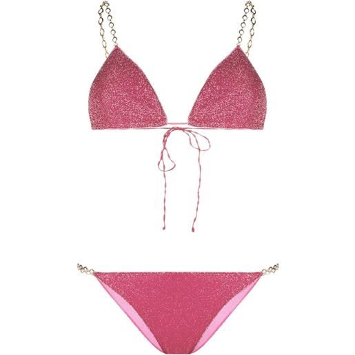 Oséree set bikini con dettaglio a catena - rosa