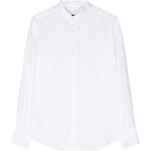 Glanshirt band-collar linen shirt - bianco