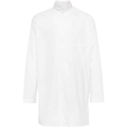 Yohji Yamamoto mock-neck cotton shirt - bianco