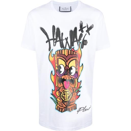 Philipp Plein t-shirt pyre con stampa - bianco