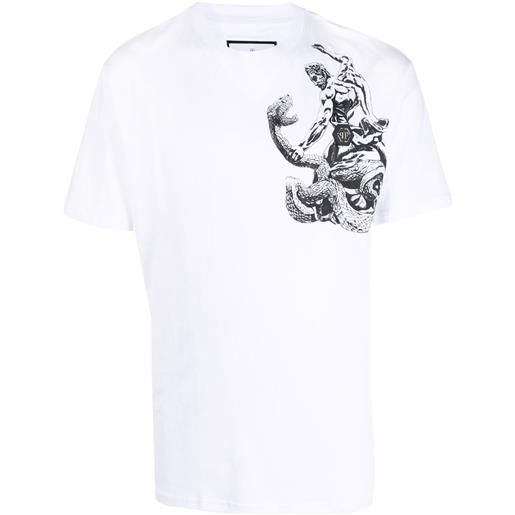 Philipp Plein t-shirt tattoo girocollo - bianco