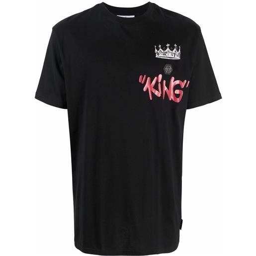 Philipp Plein t-shirt king con stampa - nero