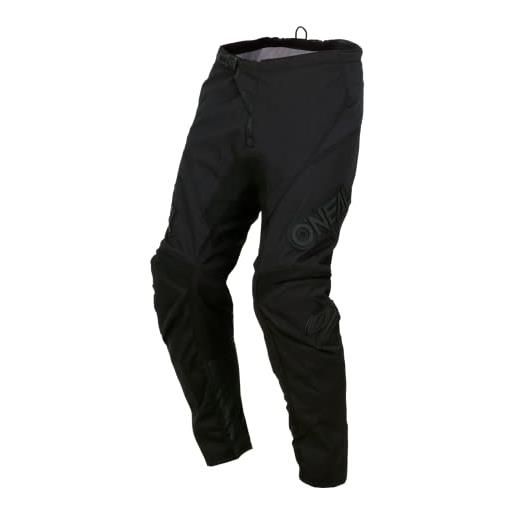 O'NEAL | pantaloni motocross | mx | libertà di movimento, completamente foderati, cuscinetto di protezione in gomma per un'alta protezione | element classic | adulto | nero | taglia 34