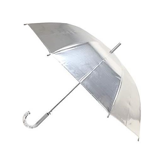 SMATI ombrello grande silver metal reflex - solido;Diametro= 98cm;Apertura automatica;Ombrello per uomo/donna;Per 2 persone;Alla moda silver metal reflex. 