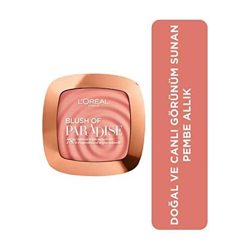 L'Oréal Paris blush illuminante viso in polvere, si adatta a ogni incarnato, infuso con fragranza di melone e anguria