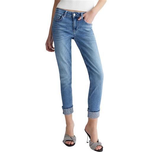 LIU JO jeans donna skinny bottom up con risvolto 32