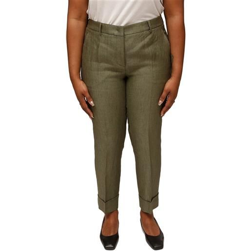 INCOTEX pantalone donna regular fit in lino 38
