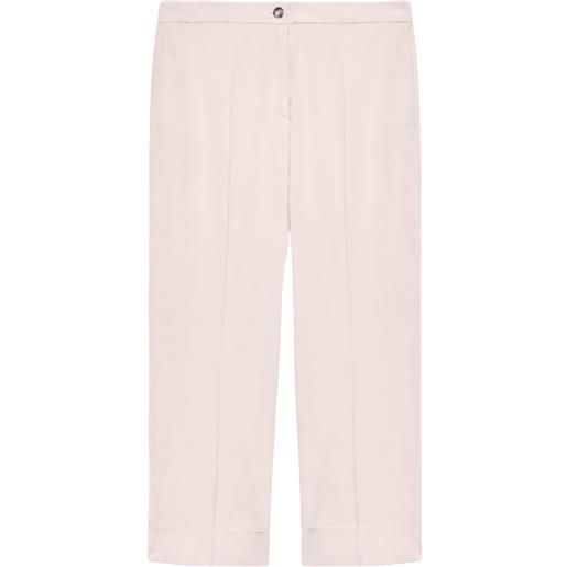 ELENA MIRO pantaloni donna cropped in cotone sostenibile 50