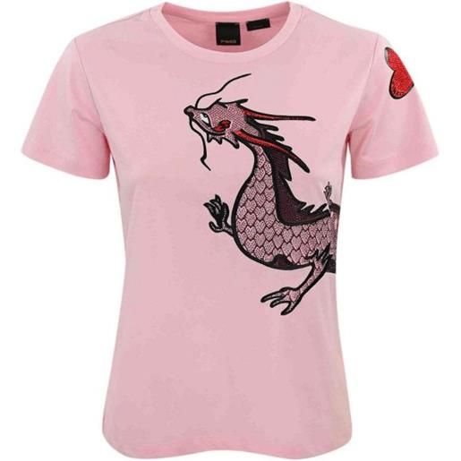 Pinko t-shirt quentin con design glitterato
