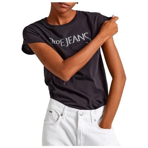 Pepe Jeans hannon, t-shirt donna, nero (black), s