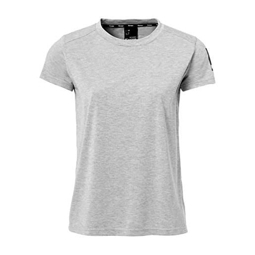 Kempa status t-shirt women, t-shirt da gioco di pallamano donna, gris melange, xl