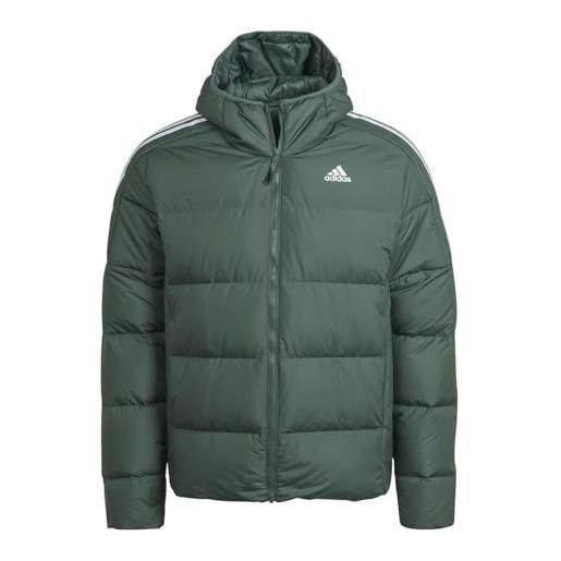 adidas essentials midweight hooded giacca imbottita, green oxide, m