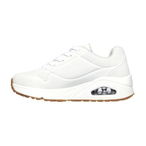 Skechers uno stand on air, sneaker, bianco white synthetic trim, 29 eu