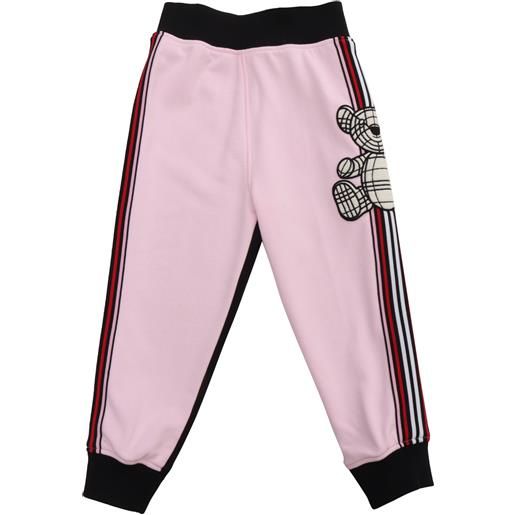 Burberry pantaloni rosa con stampa