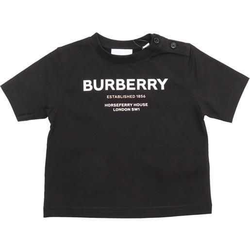 Burberry t-shirt nera con stampa
