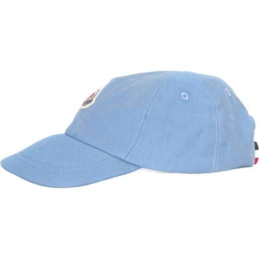 Moncler Baby cappello azzurro con logo