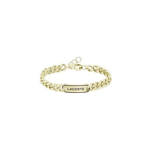Lacoste braccialetto a catena da uomo collezione district oro giallo - 2040225