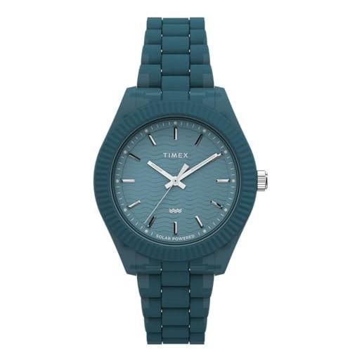 Timex Orologio Digitale Unisex-Adulto TW2V74500 - Quarzo Con Cinturino In Plastica, Cassa Argento 40mm, Quadrante Blu, Funzioni Calendario E Luce Indiglo - 3