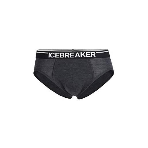 Icebreaker anatomica slip uomo - intimo in lana merino per escursioni, sport invernali, corsa, fitness - tessuto ultra leggero 175 - jet heather, s