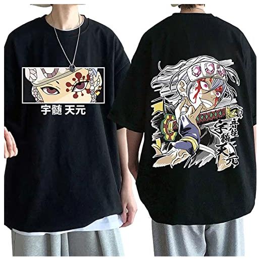 zhedu anime demon slayer t-shirt uomo donna t shirt manga tengen uzui eyes manga tee shirt plus size top streetwear t-shirt oversize (3xl, color 02)