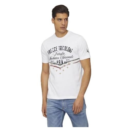 Aeronautica Militare t-shirt ts2216 uomo, maglia, maglietta frecce tricolori (it, testo, m, regular, regular, grigio melange)