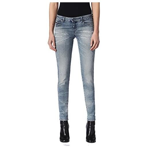 Diesel gracey 0689m pantalone jeans da donna slim skinny (24w / 30l, blu)