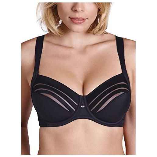 L LISCA lisca 20147/20148-02 women's alegra black non-padded underwired full cup bra 5d