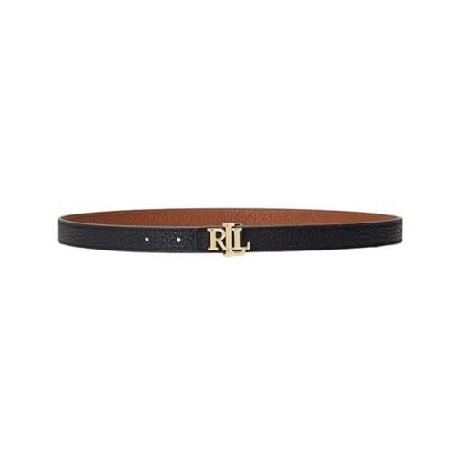 Ralph Lauren logo della cintura reversibile, nero/marrone, nero , s