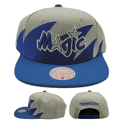 Mitchell & Ness orlando magic sharktooth nba - berretto con visiera e berretto da baseball, multicolore, taglia unica
