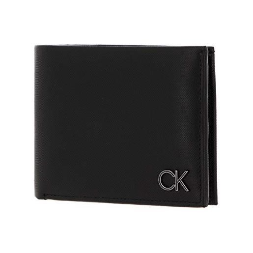 Calvin Klein trifold 10cc w/coin, accessori portafogli da viaggio uomo, black, one size