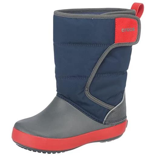 Crocs lodge. Point snow boot, stivali da neve unisex-adulto, blu (navy/slate grey), 36/37 eu