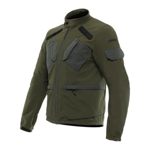 Dainese - lario tex jacket, giacca moto urban, con protezioni removibili, tessuto ventilato, man, verde, 50