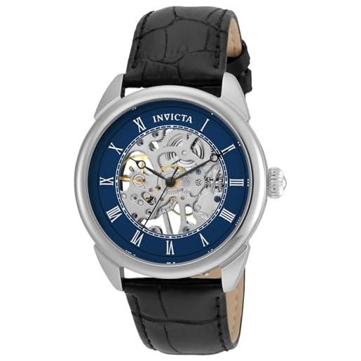 Invicta specialty - orologio da uomo in acciaio inossidabile con movimento meccanico - 42 mm, argento/blu