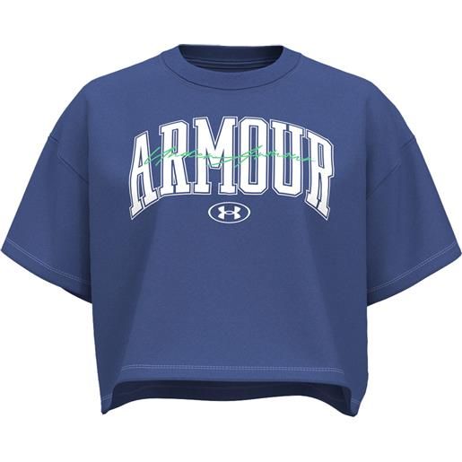 Under Armour t-shirt donna Under Armour ua hw scripted wm crop blu