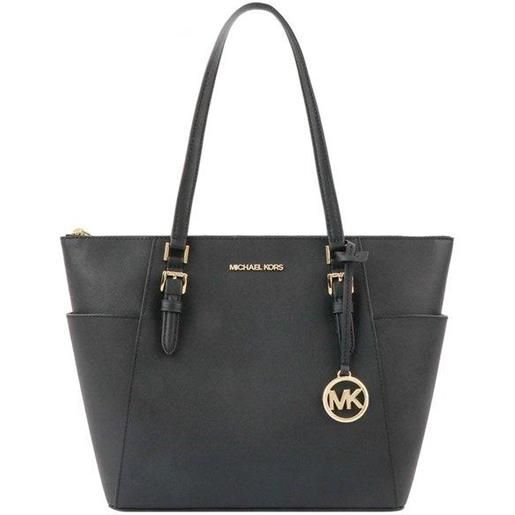 Michael Kors charlotte signature leather large top zip tote hand
