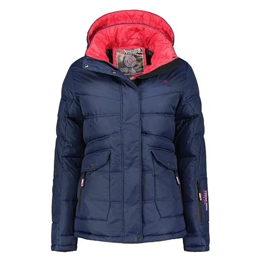 Geographical Norway bonixe lady - giacca donna imbottita calda autunno-invernale - cappotto caldo - giacche antivento a maniche lunghe e tasche - abito ideale (blu marino m)