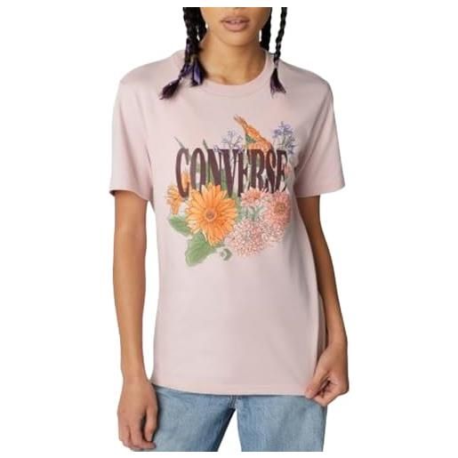 Converse t-shirt rosa donna desert floreale, rosa, m