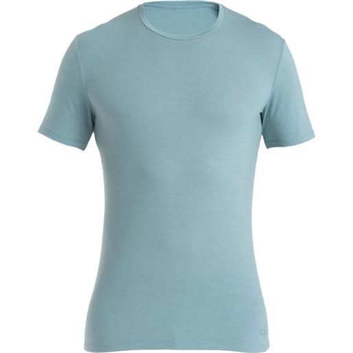 Icebreaker - t-shirt a maniche corte in lana merino - men merino anatomica ss crewe cloud ray per uomo in nylon - taglia s, m, l, xl - blu