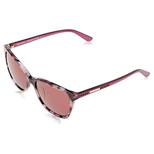 Juicy Couture women's cat-eye sunglasses, ht8/u1 pink havana, 57 unisex