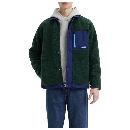 Levi's buchanan sherpa jacket, giacca uomo, darkest spruce, xl