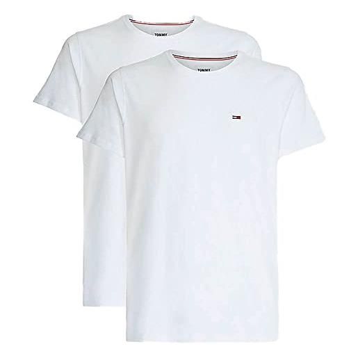Tommy Jeans t-shirt uomo maniche corte tjm slim slim fit, bianco (white/white), m