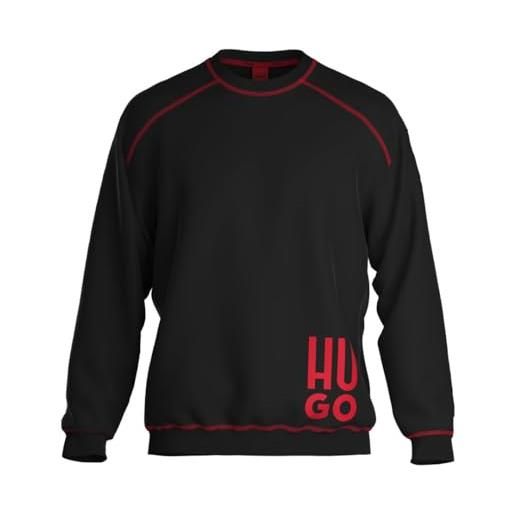 HUGO logo sweatshirt felpa, black1, s uomo