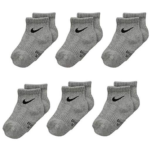 Nike kids rn0018 quarter socks 6 pairs eu 23 1/2-27